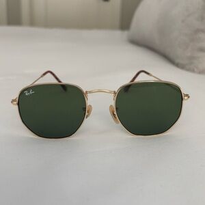 Ray-Ban Gold and Green Sunglasses